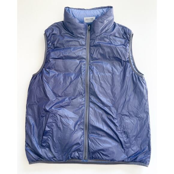 Boy's Blue Eddie Pen Packable Quilted Reversible Vest Size 10 - Picture 5 of 7